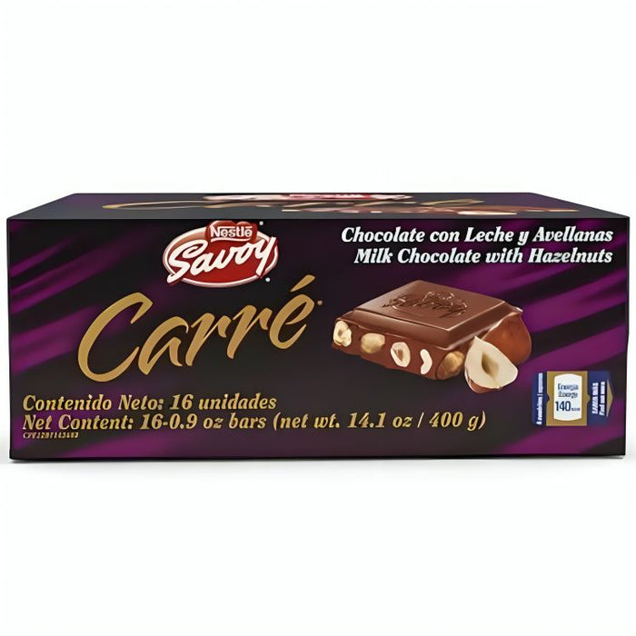 Savoy Carre Mini Hazelnut Box - 16 Units