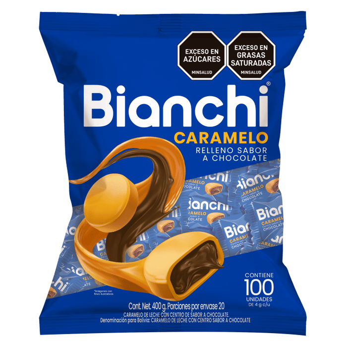 Bianchi Caramelo Relleno Chocolate - 100 Unidades - Sabores Market
