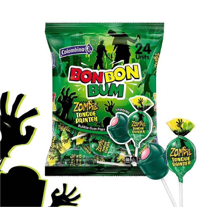 Bon Bon Bum Zoombie Tongue Painter - 24 Unidades - Sabores Market