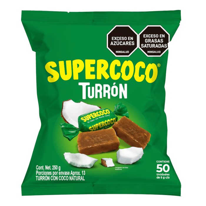 Supercoco Turrón - 50 Unidades - Sabores Market
