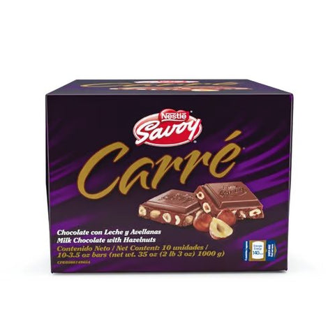 Savoy Carre Avellana Box - 10 Unidades - Sabores Market