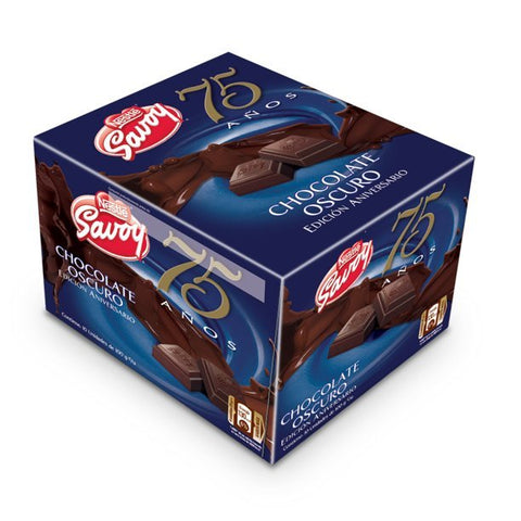 Savoy Carre Chocolate Oscuro Box - 10 Unidades - Sabores Market