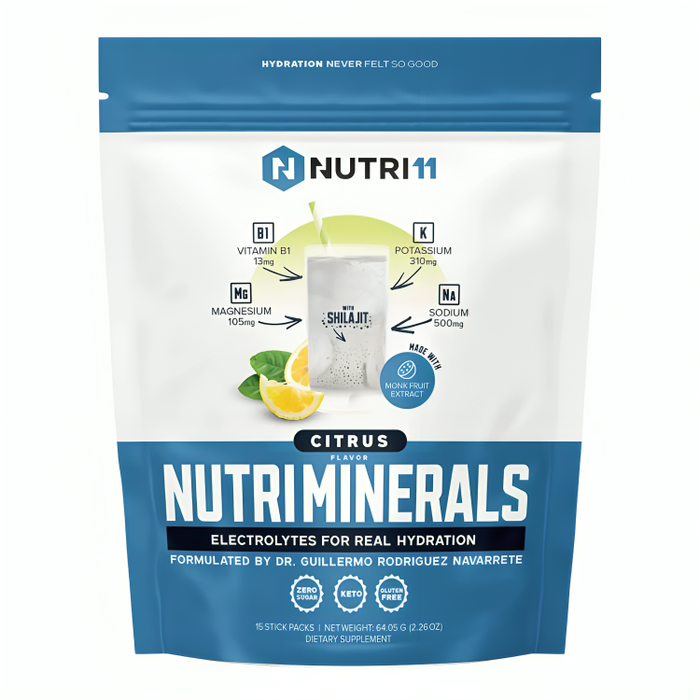Nutri11 Nutri Minerals suplemento en Polvo sabor Cítrico - 15 Sobres