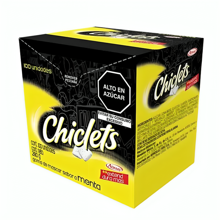Adams Chiclets Menta x 100 und