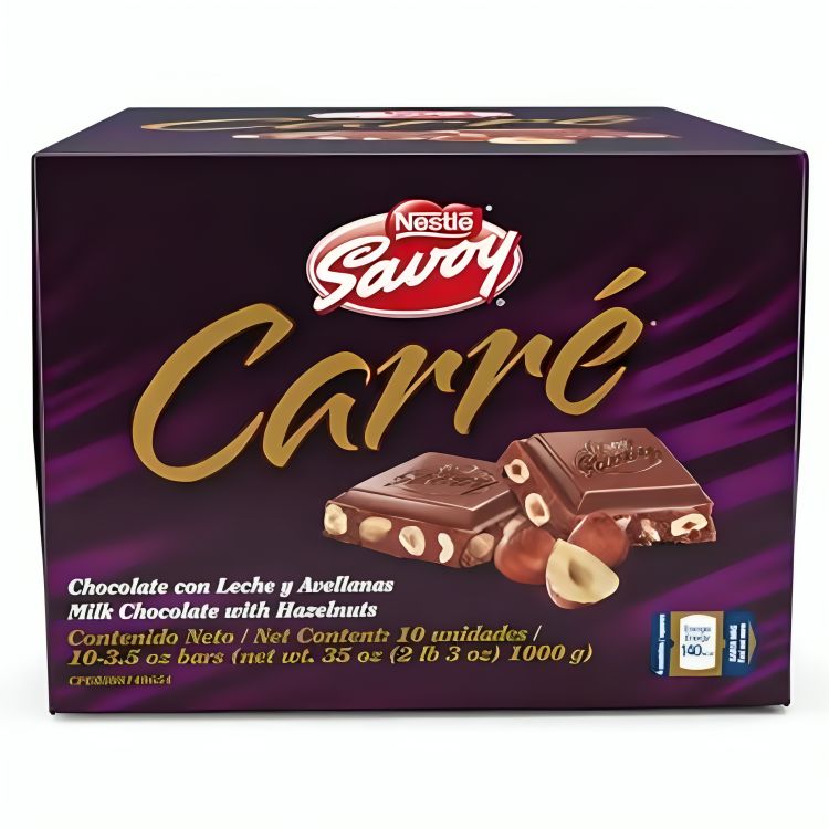 Savoy Carre Hazelnut Box - 10 Units