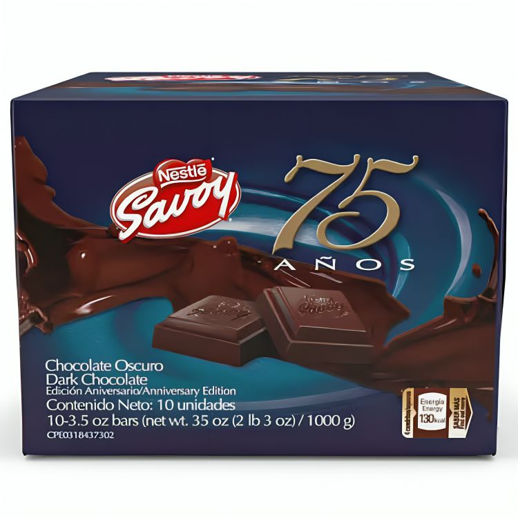 Savoy 75th Anniversary Dark Chocolate Box - 10 Units