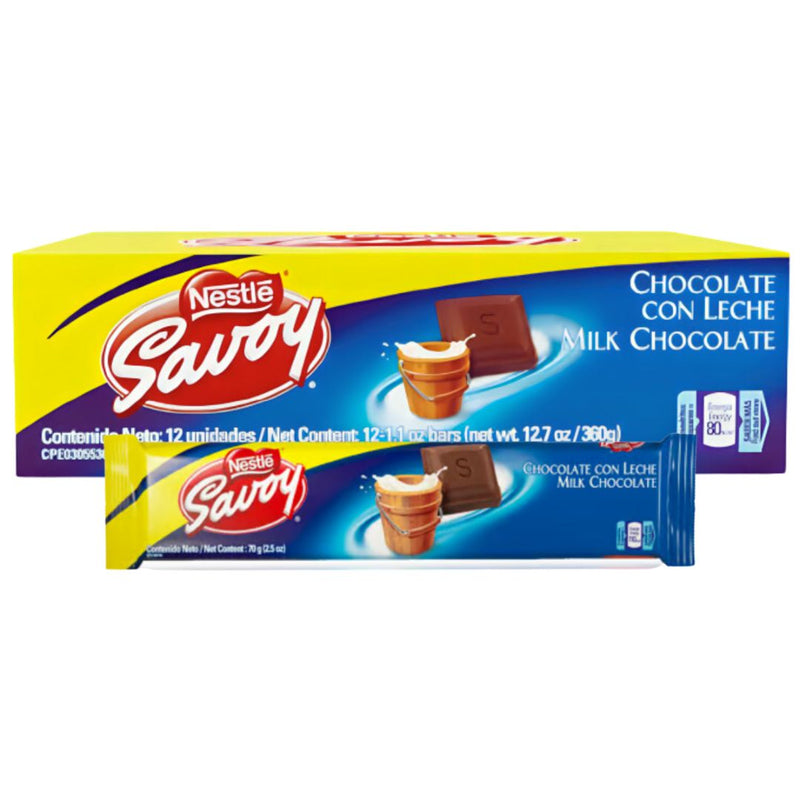 Savoy Chocolate Con Leche Box - 12 Unidades