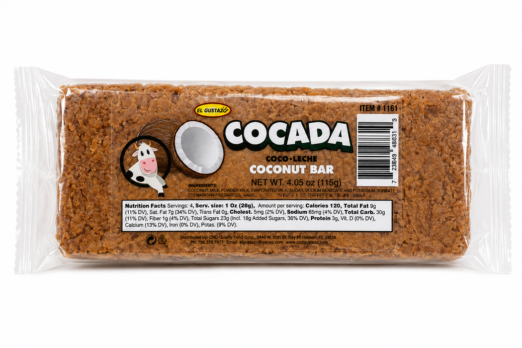 El Gustazo Cocada Barra de Coco Dulce 115g