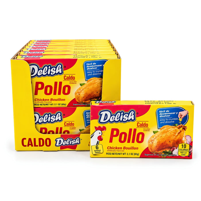 Delish Caldo de Pollo 6 tab 60g