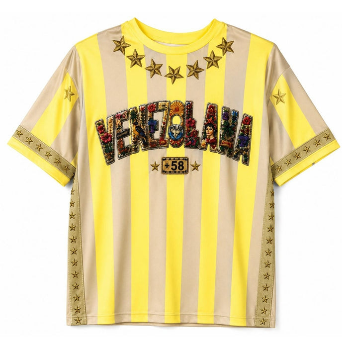 Blusa Venezolana +58 Amarilla - Talla Unica
