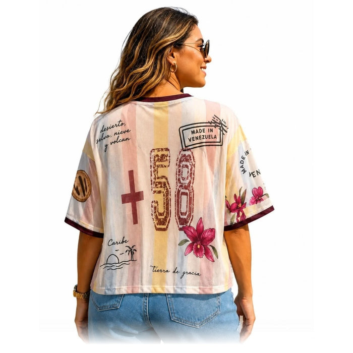 Blusa Venezuela Guacamaya - Talla Unica