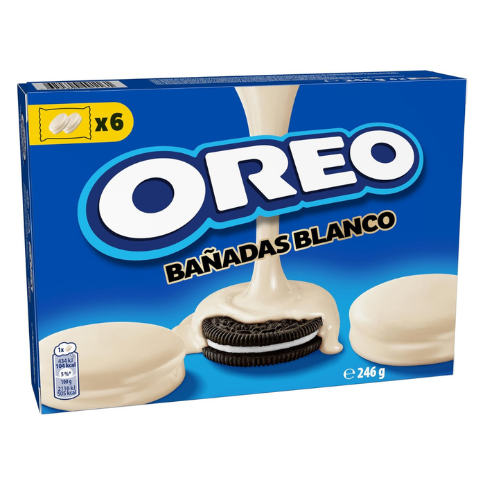 Oreo Galleta Bañadas en Chocolate blanco 246g  - 6 Pack de 2 und