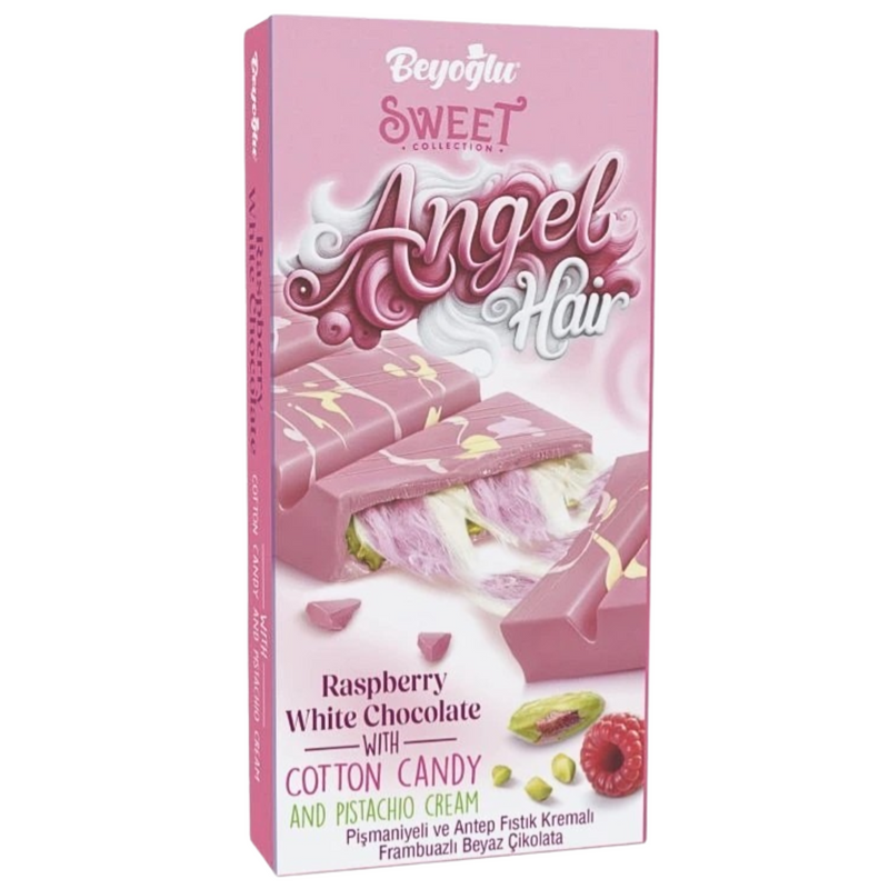 Chocolate Beyoglu Ángel Hair con frambuesa, algodón de azúcar y pistacho 840G