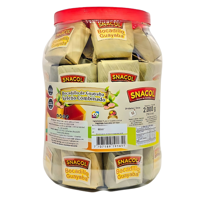 Bocadillos de Guayaba Snacol - 50 Unidades