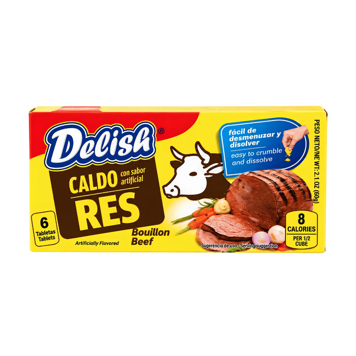 Delish Caldo de Res 6 tab 60g