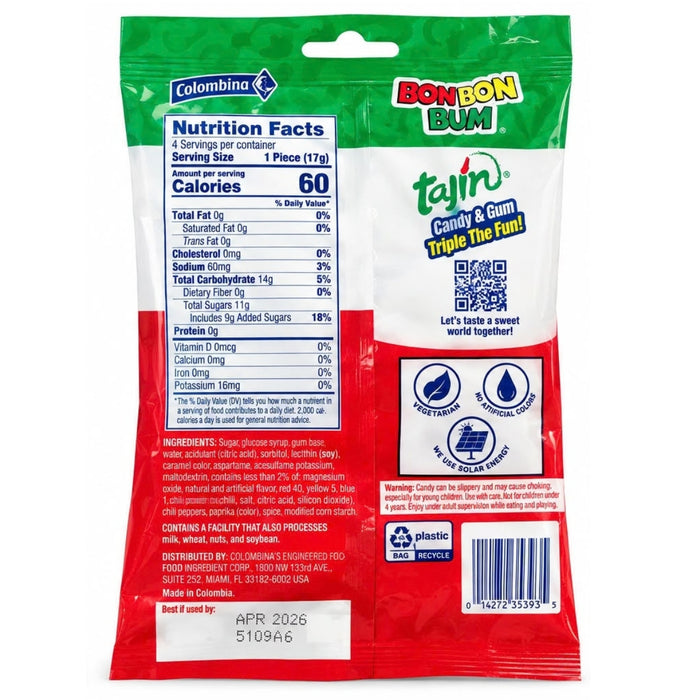 Bon bon bum con Taijin de Chile y Limon 68g