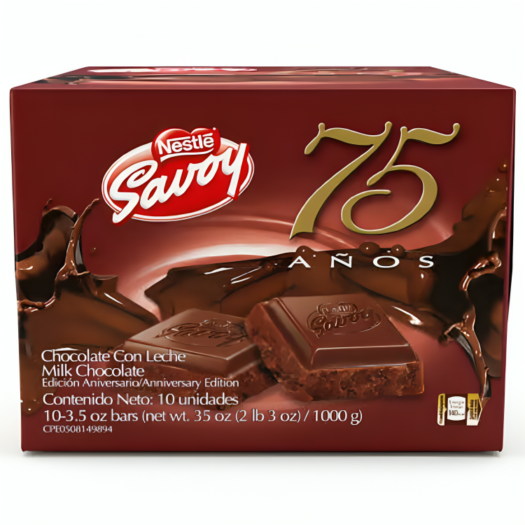 Savoy 75th Anniversary Milk Chocolate Box - 10 Units