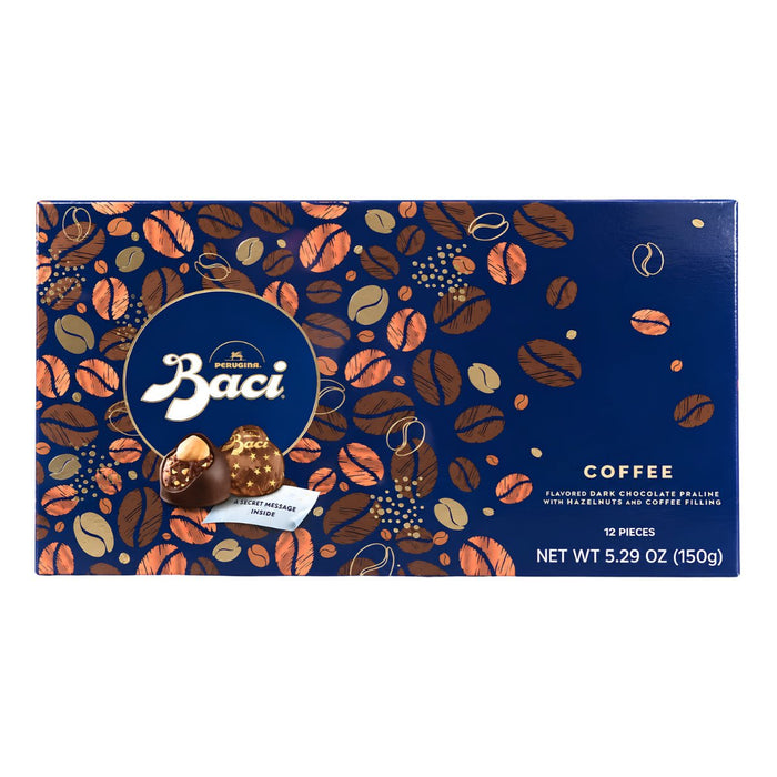 Baci Bombones de chocolate oscuro con avellanas y relleno de café 150g - Sabores Market