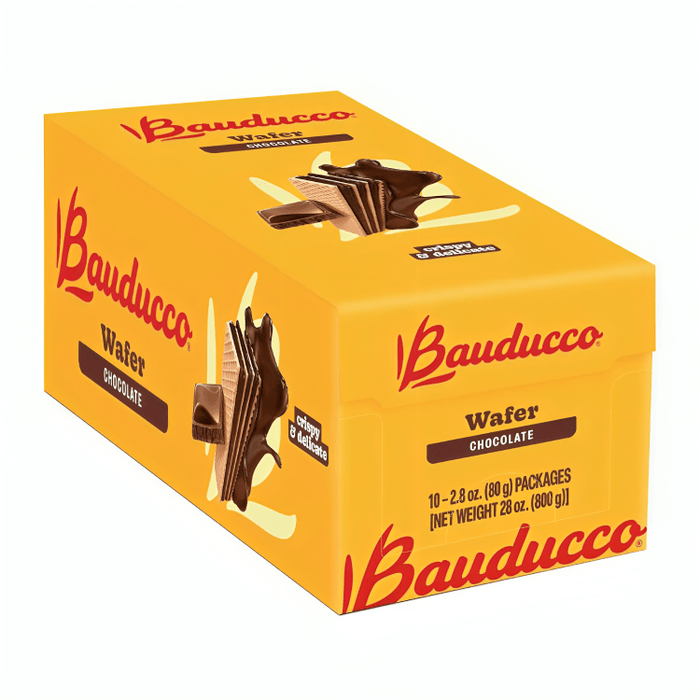 Bauducco Wafer Chocolate 10 x 80g - Sabores Market