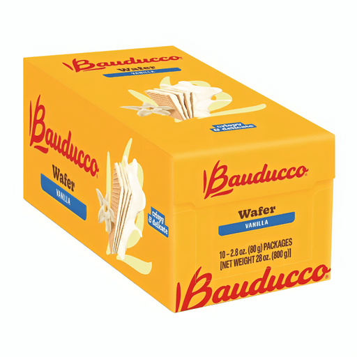Bauducco Wafer Vanilla 10 x 80g - Sabores Market