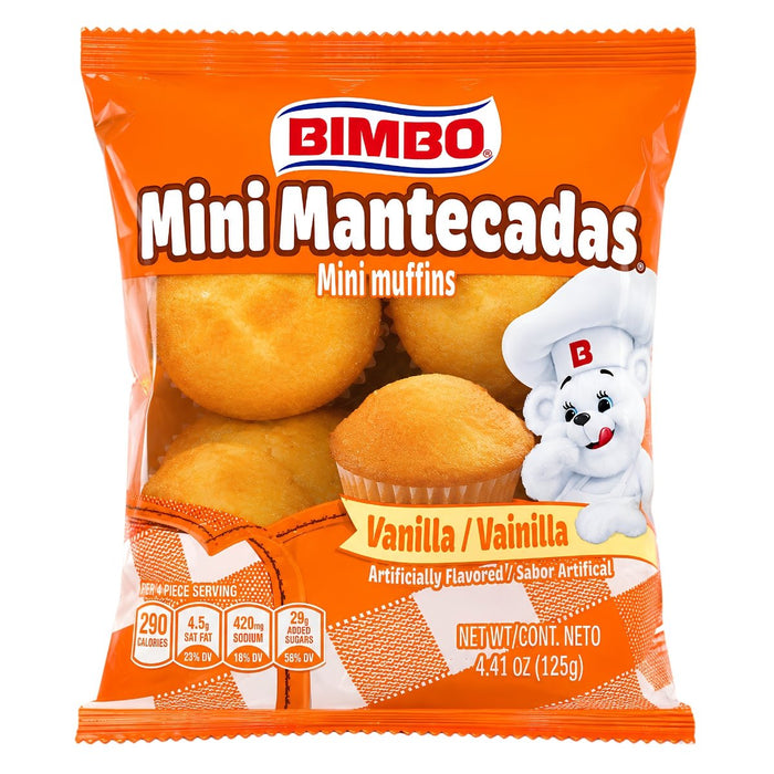 Bimbo Mini Mantecadas sabor a Vainilla 125g - Sabores Market