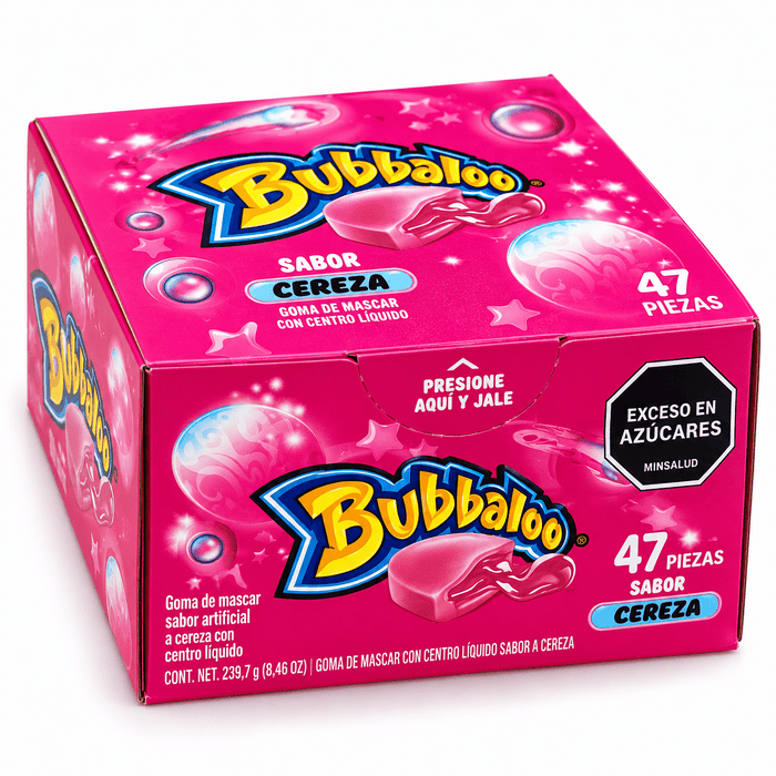 Bubbaloo Cereza 47 pzas - Caja - Sabores Market