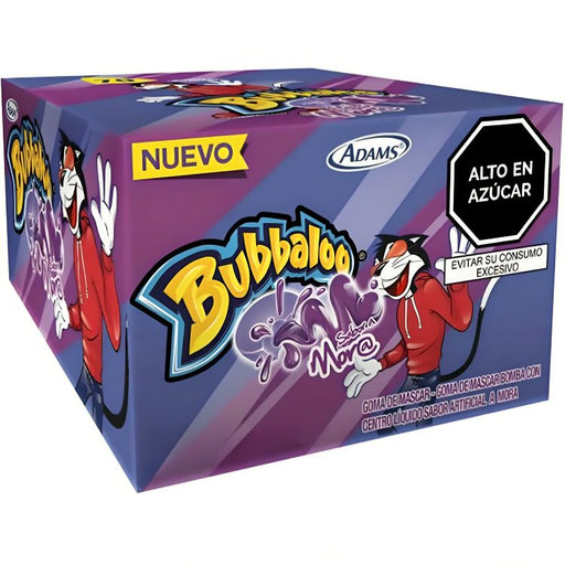 Bubbaloo Mora - 50 Unidades - Sabores Market