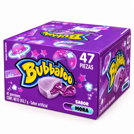 Bubbaloo Mora Caja - Sabores Market