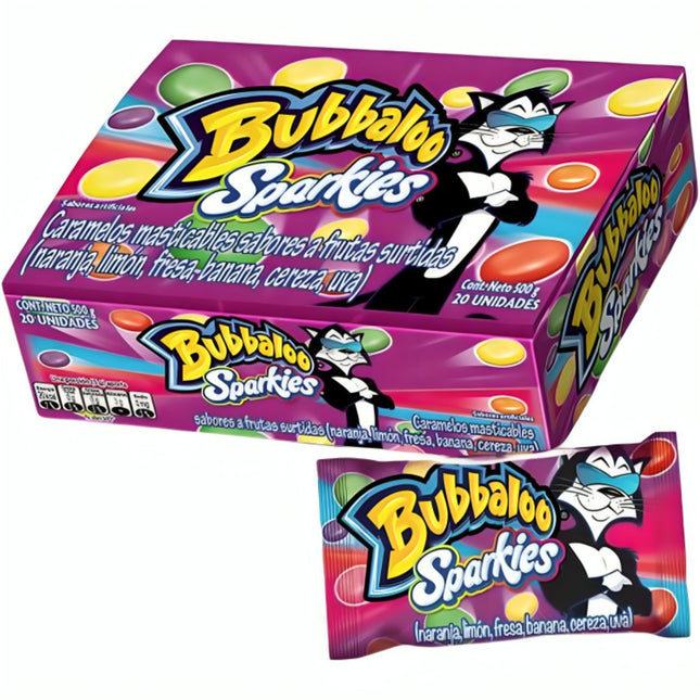 Bubbaloo Sparkies Box - 20 Unidades - Sabores Market