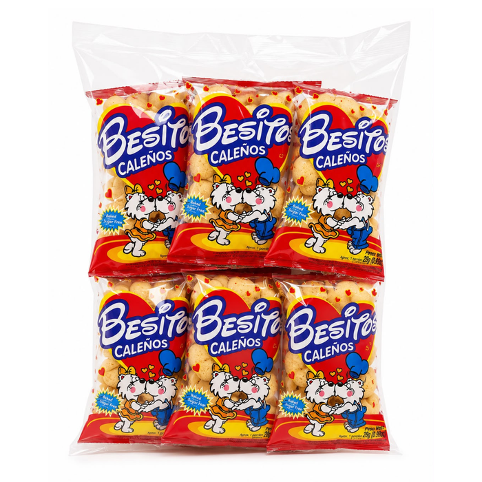 Caleña's Besitos Caleños - Pack de 12 Und x 28g - Sabores Market