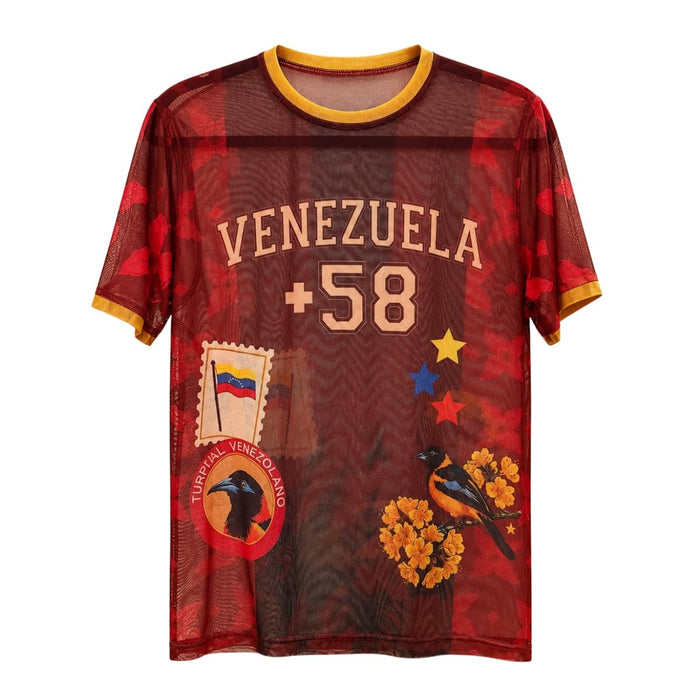 Camiseta Mesh de Venezuela - Vinotinto +58 Turpial - Sabores Market