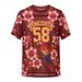Camiseta Mesh de Venezuela - Vinotinto con Flores y Guacamaya 58 - Sabores Market