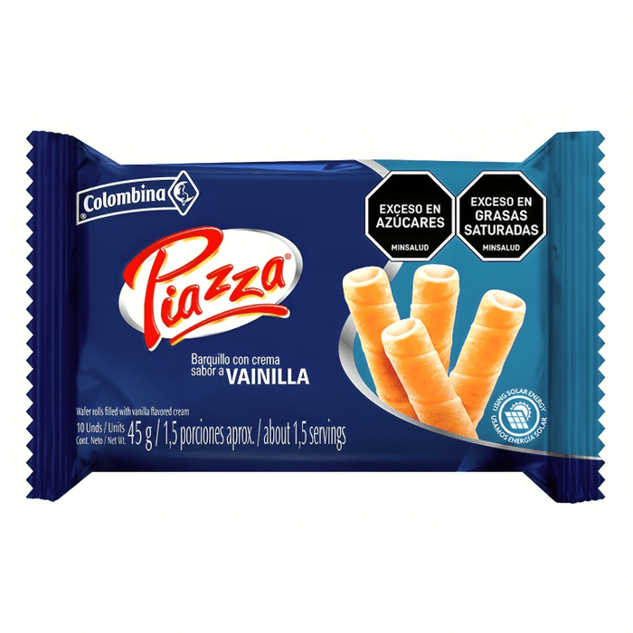 Colombina Barquillo PIAZZA Vainilla 44g - Sabores Market