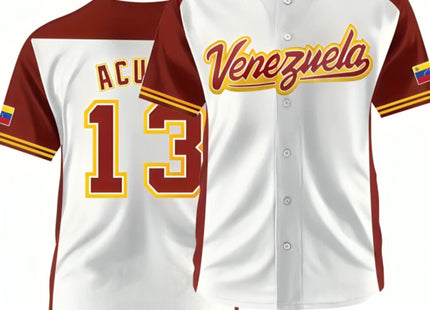 Franela Venezuela Beisbol Vinotinto - Acuña - Sabores Market