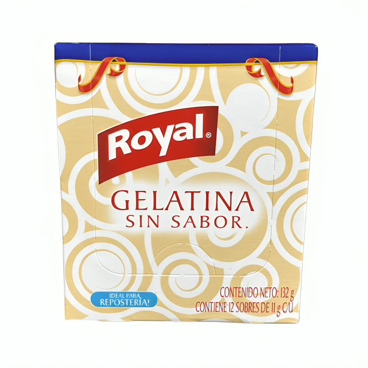 Gelatina Royal Sin Sabor 11g - Caja de 12 Sobres - Sabores Market