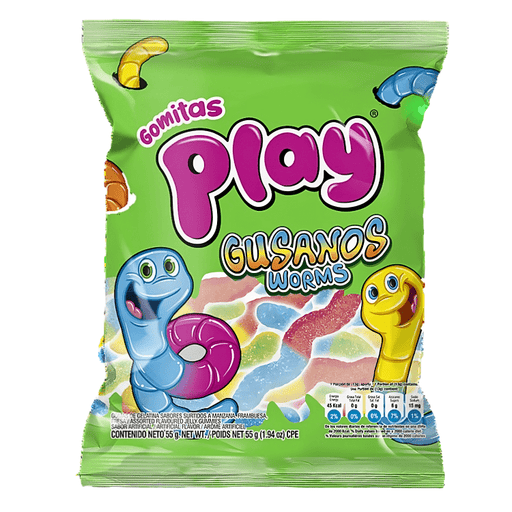 Gomitas Play Gusanos Worms 55g - Sabores Market