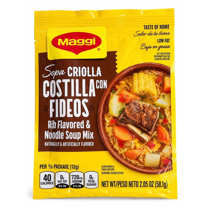 Maggi Sopa Criolla de Costilla con Fideos 58,1g - Sabores Market