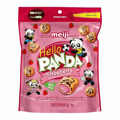 Meji Hello Panda Fresa 198g - Sabores Market