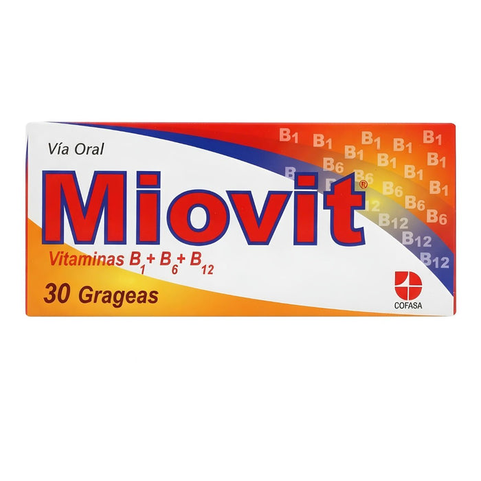 Miovit Vitamina B1 + B6 + B12 x 30 Grageas - Sabores Market