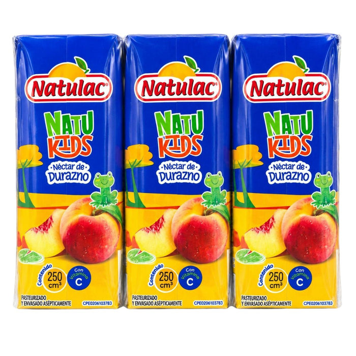 Natulac Jugo de Durazno 250ml - 3 Pack - Sabores Market