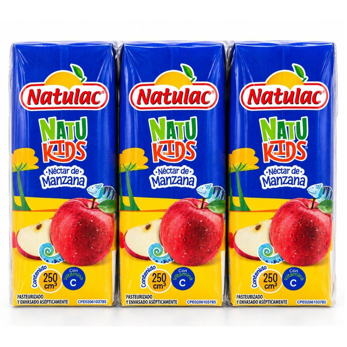 Natulac Jugo de Manzana 250ml - 3 Pack - Sabores Market