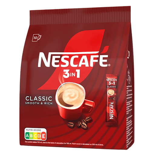Nescafe Café Instantaneo 3 en 1 - 10 x 16,5g - Sabores Market