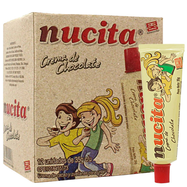 Nucita Crema De Chocolate Tubito Display - 12 Unidades - Sabores Market