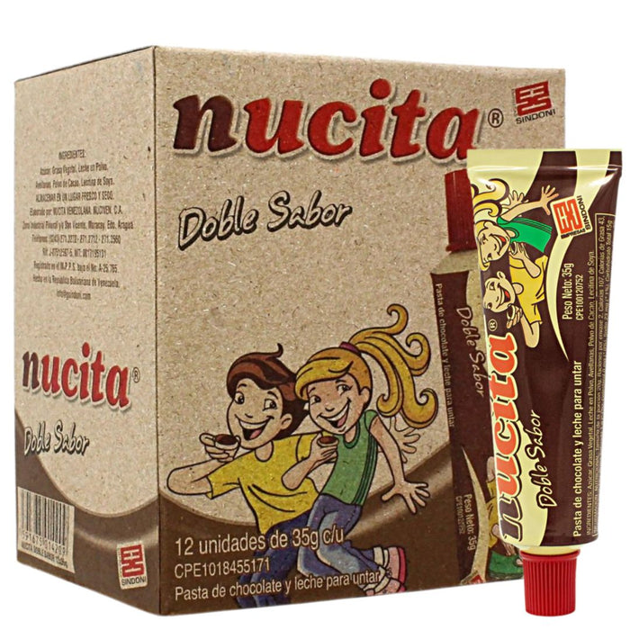 Nucita Doble Sabor Tubito Display - 12 Unidades - Sabores Market