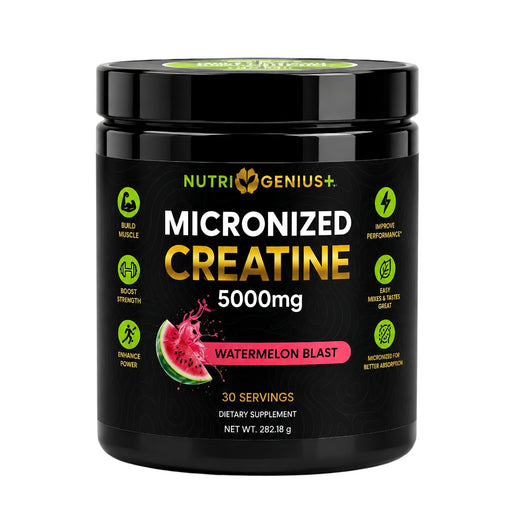 Nutri Genius+ Creatina Micronizada Explosion de Sandia en Polvo 277g - Sabores Market