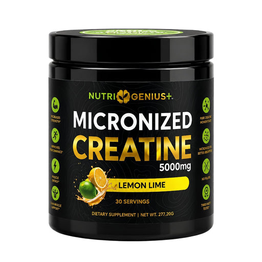 Nutri Genius+ Creatina Micronizada Lima Limon en Polvo 277g - Sabores Market