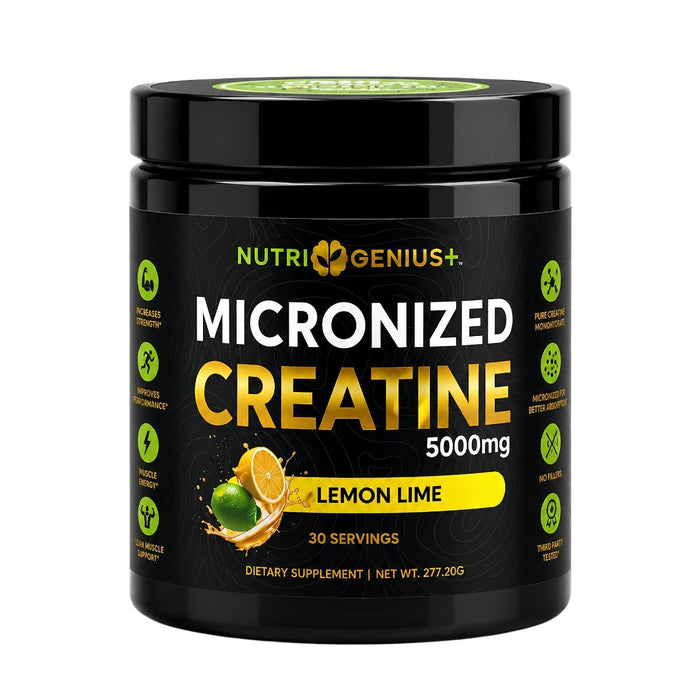 Nutri Genius+ Creatina Micronizada Lima Limon en Polvo 277g - Sabores Market