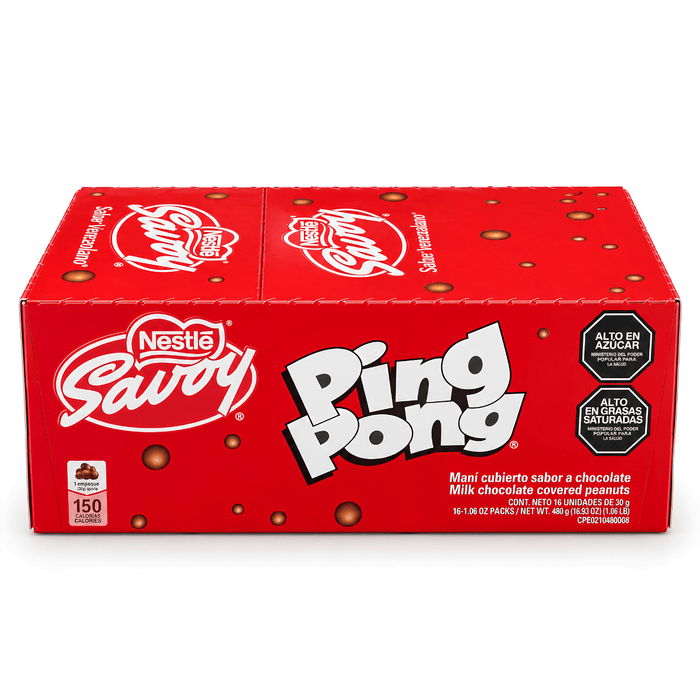 Ping Pong Mani Cubierto sabor a Chocolate 150g - Sabores Market