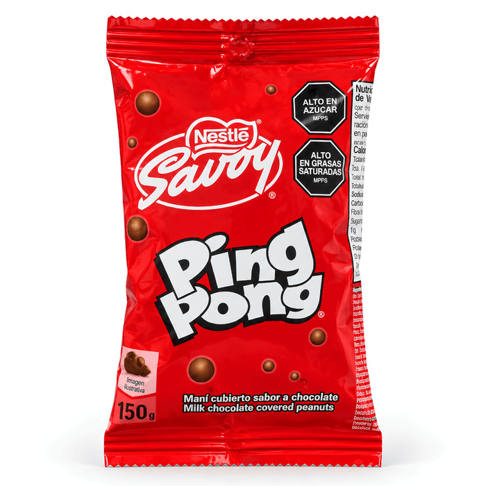 Ping Pong Mani Cubierto sabor a Chocolate 150g - Sabores Market