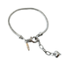 Pulsera de Cadena de Serpiente Plateada con Dije de Corazón - Sabores Market
